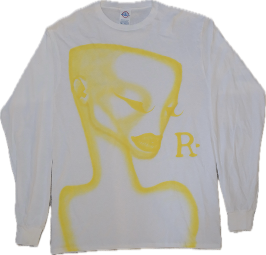 yellow 1 of 1 airbrushed t-shirt medium long sleeve