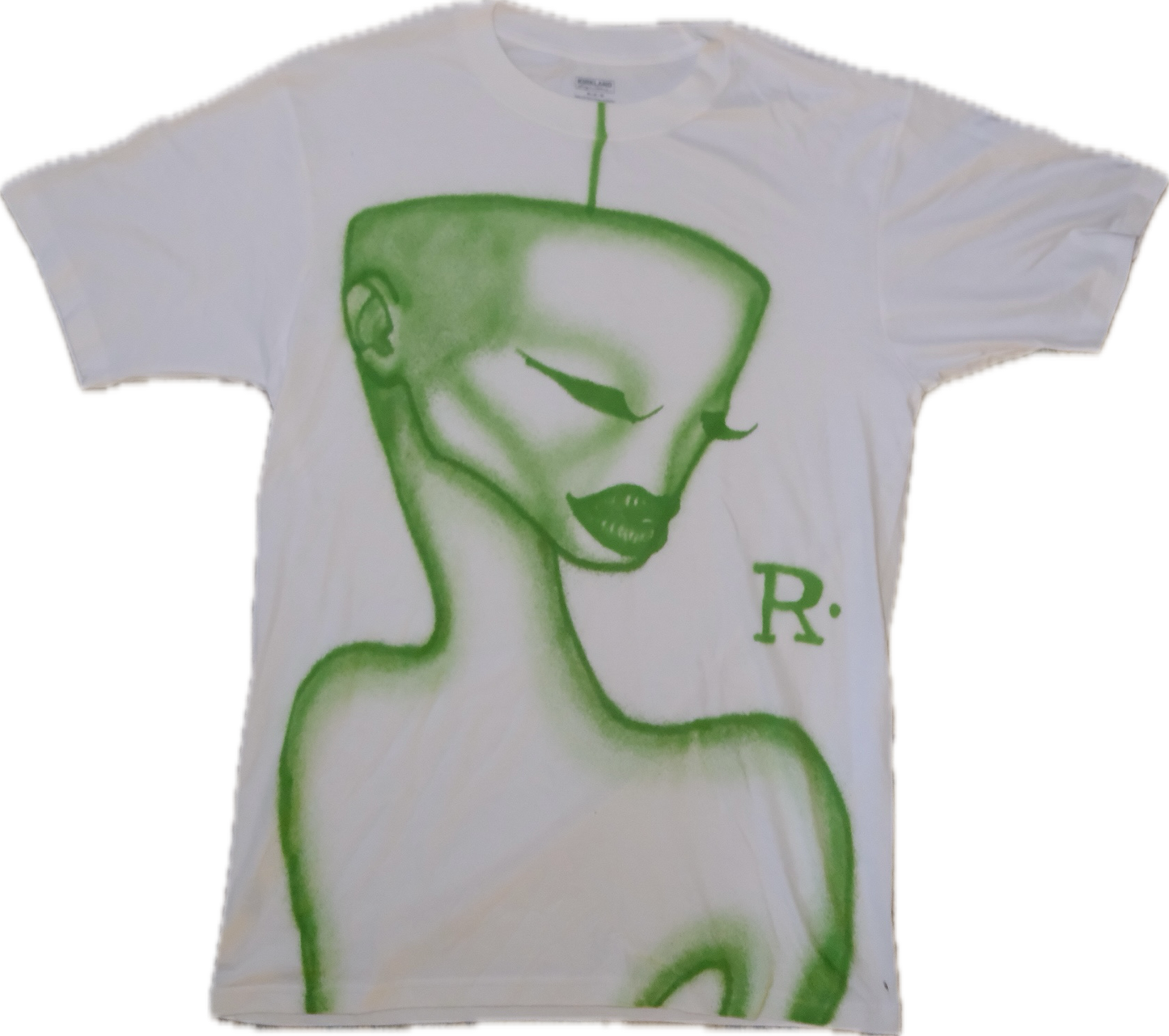 green 1 of 1 airbrushed t-shirt medium short sleeve