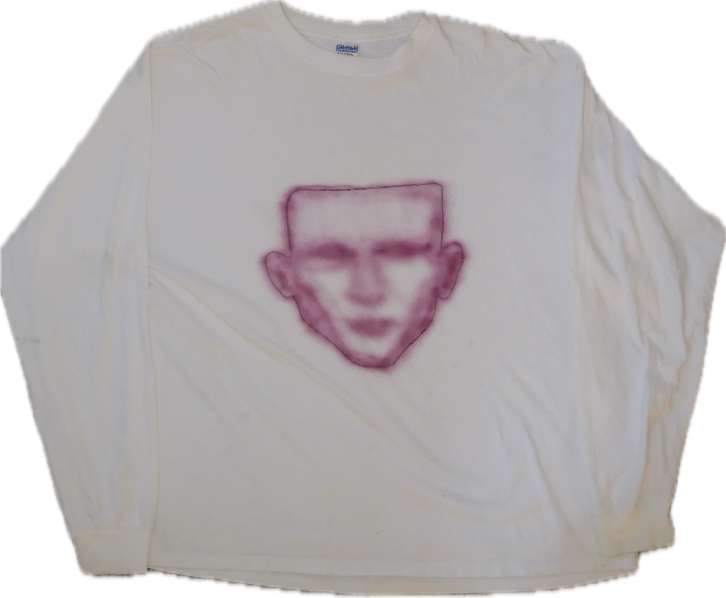 red violet 1 of 1 airbrushed t-shirt “first face” XXL long sleeve