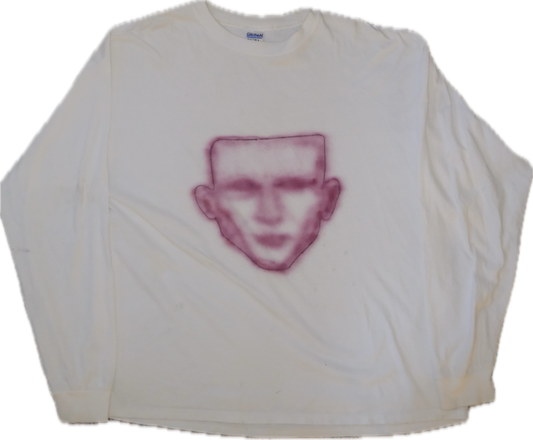 red violet 1 of 1 airbrushed t-shirt “first face” XXL long sleeve